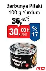 YURDUM BARBUNYA PİLAKİ 400 GR fiyat ve kampanya bilgisi